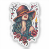Sticker L'essence de la femme : grâce, force et beauté (Devant)
