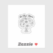 Sticker Let Hope Bloom Zinnia Bouquet Inspirational Floral (Feuille)