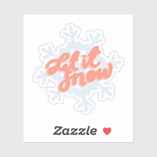Sticker "Let it Snow" (Feuille)