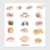 Sticker Let’s sushi and party! (Feuille)