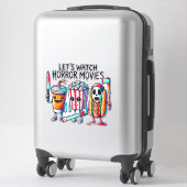 Sticker Let’s Watch Horror Movies – Killer Snack Squad  (Sur valise)