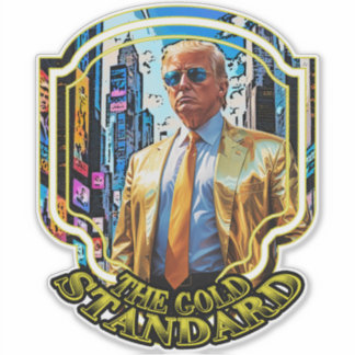 Sticker L'étalon or - Président Trump 2024