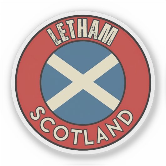 Sticker Letham, Écosse (Devant)