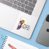 Sticker Letitia James Citation - Personne n'est au-dessus (Ordinateur portable avec iPhone)
