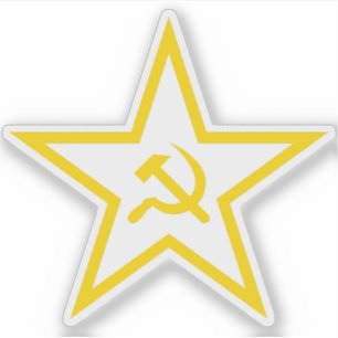 Sticker L'Étoile De Marteau Et De Faucille (jaune)