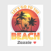 Sticker Let's Go To The Beach (Feuille)