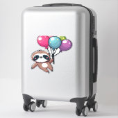 Sticker Let's Hang Out It's My Birthday Balloon Sloth , Cu (Sur valise)