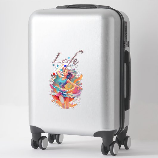 Sticker Let's Have Fun,Life a Roller Coaster (Sur valise)