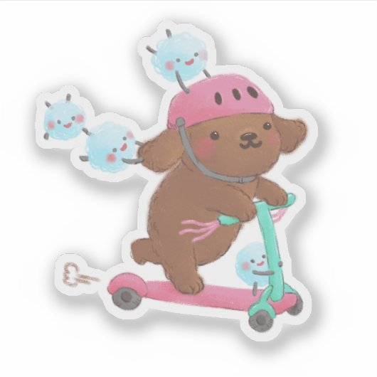 Sticker Let's Roll Illustration (Devant)