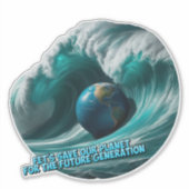 Sticker let's save our planet for the future generation (Devant)