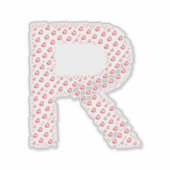 STICKER LETTERS MADE UP OF HEARTS (Devant)