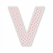 STICKER LETTERS MADE UP OF HEARTS (Devant)