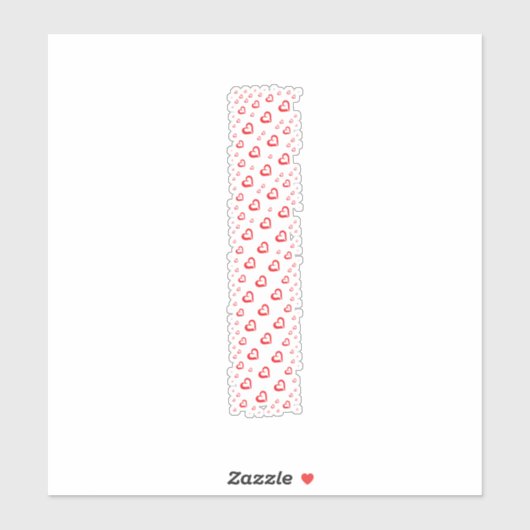 STICKER LETTERS MADE UP OF HEARTS (Feuille)
