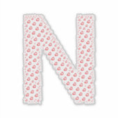 STICKER LETTERS MADE UP OF HEARTS (Devant)
