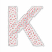 STICKER LETTERS MADE UP OF HEARTS (Devant)