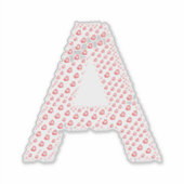 STICKER LETTERS MADE UP OF HEARTS (Devant)
