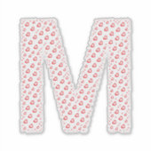 STICKER LETTERS MADE UP OF HEARTS (Devant)