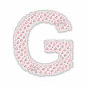 STICKER LETTERS MADE UP OF HEARTS (Devant)