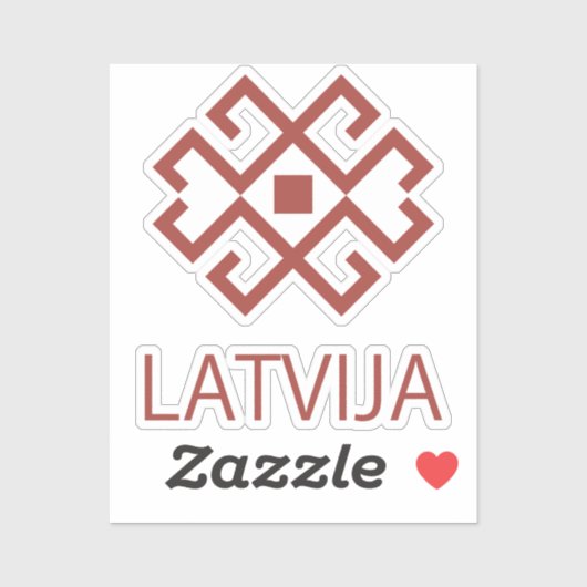 Sticker Lettonie (Feuille)