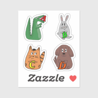 Sticker Lettre A Alligator Bodysuit Bébé. Alpe d'animal mi