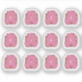 Sticker Lettre A Café : Planche de Monogramme Initial (Devant)