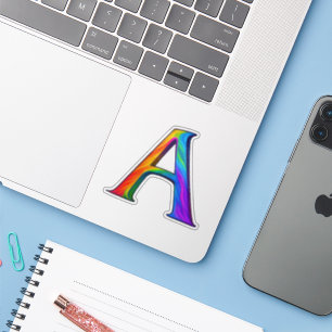 Sticker Lettre A de l'alphabet initiale colorée