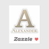 Sticker Lettre A Monogramme initial (Feuille)