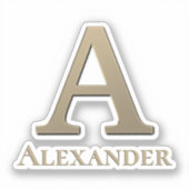 Sticker Lettre A Monogramme initial (Recto)