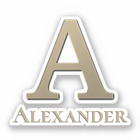 Sticker Lettre A Monogramme initial (Recto)