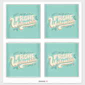 STICKER LETTRE ALLEMANDE MERRY CHRISTMAS DE FROHE WEIHNACH (Feuille)