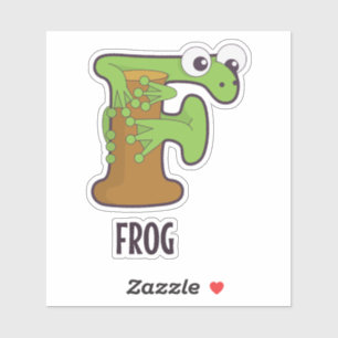 Sticker Lettre alphabet animal - F