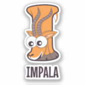 Sticker Lettre alphabet animal - I (Recto)