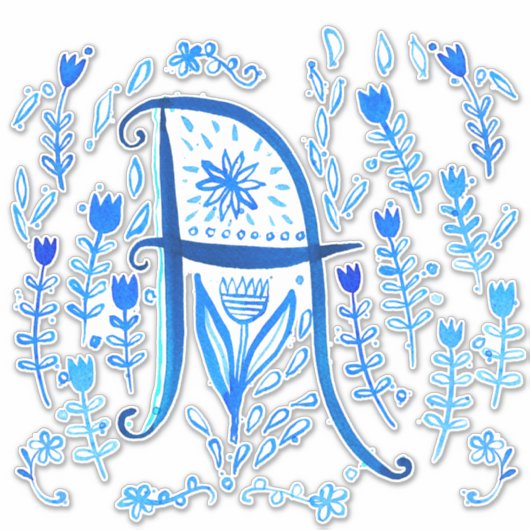 STICKER LETTRE AQUATICOLE A (Devant)