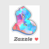 Sticker Lettre B - Color Mix (Feuille)