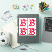 Sticker Lettre B de style dragon, alphabet du dragon, mono (Couverture iPad)