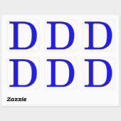 Sticker Lettre Bleue D (Feuille)