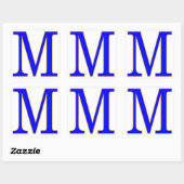 Sticker Lettre Bleue M (Feuille)