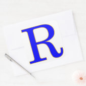 Sticker Lettre Bleue R (Enveloppe)