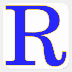 Sticker Lettre Bleue R