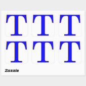 Sticker Lettre Bleue T (Feuille)