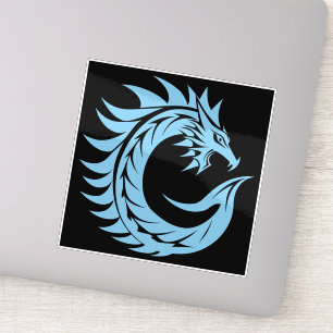 Sticker Lettre C de style dragon, Alphabet Dragon, Monogra