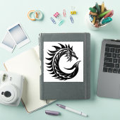 Sticker Lettre C de style dragon, alphabet du dragon, mono (Couverture iPad)