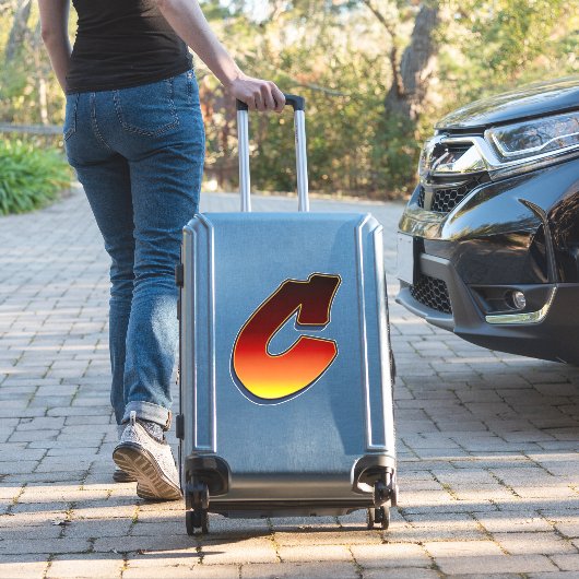 Sticker Lettre C - flammes (Valise Insitu)