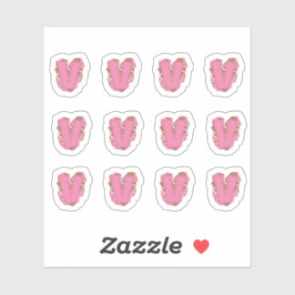 Sticker Lettre Café V : Planche d'initiale de monogramme