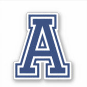 Sticker Lettre couleur personnalisée alphabet de police d' (Devant)