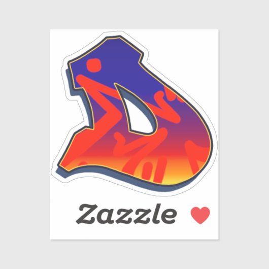 Sticker Lettre D - Night Sky (Feuille)