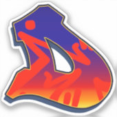 Sticker Lettre D - Night Sky (Recto)