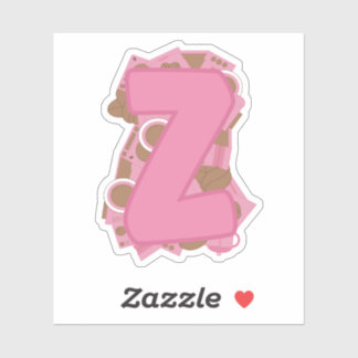 Sticker Lettre de café Z : monogramme initial 