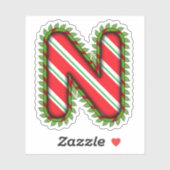 Sticker Lettre de Noël N (Feuille)