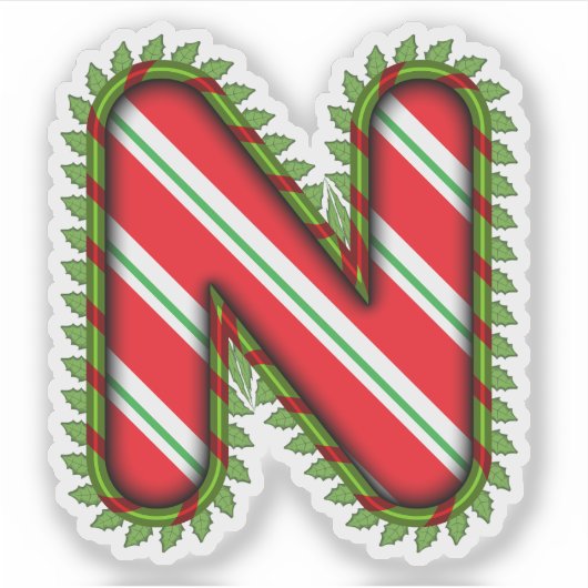 Sticker Lettre de Noël N (Devant)